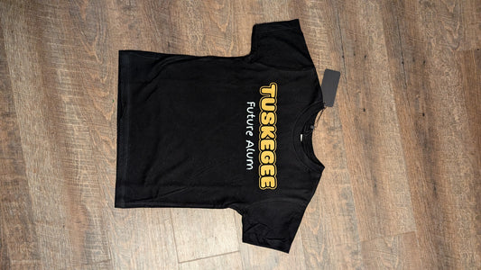 Gold Print Black Letter TSHIRT