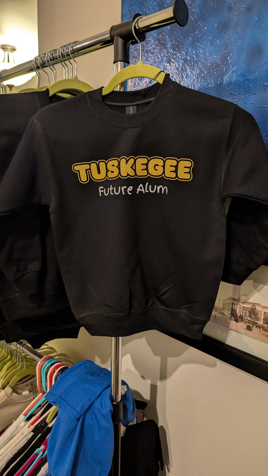 Gold Print Black Letter Sweater