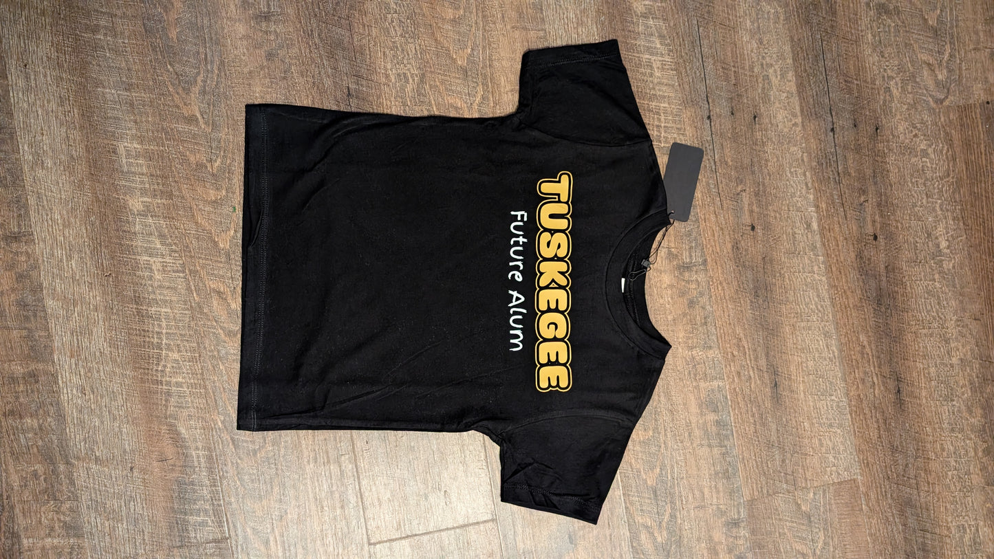 Gold Print Black Letter TSHIRT
