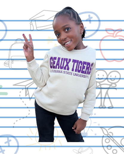 LSU Letter Sweater