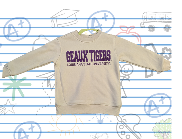 LSU Letter Sweater